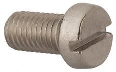 Value Collection - M10x1.50 Metric Coarse, 20mm Length Under Head Slotted Drive Machine Screw - Fillister Head, Grade 316 & A4 Stainless Steel, Uncoated, Without Washer - Exact Tooling