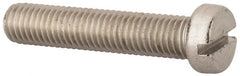 Value Collection - M10x1.50 Metric Coarse, 50mm Length Under Head Slotted Drive Machine Screw - Fillister Head, Grade 316 & A4 Stainless Steel, Uncoated, Without Washer - Exact Tooling