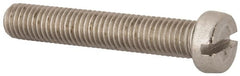 Value Collection - M10x1.50 Metric Coarse, 60mm Length Under Head Slotted Drive Machine Screw - Fillister Head, Grade 316 & A4 Stainless Steel, Uncoated, Without Washer - Exact Tooling