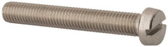 Value Collection - M10x1.50, 70mm Length Under Head Slotted Drive Machine Screw - Fillister Head, Grade 316 & A4 Stainless Steel, Uncoated, Without Washer - Exact Tooling