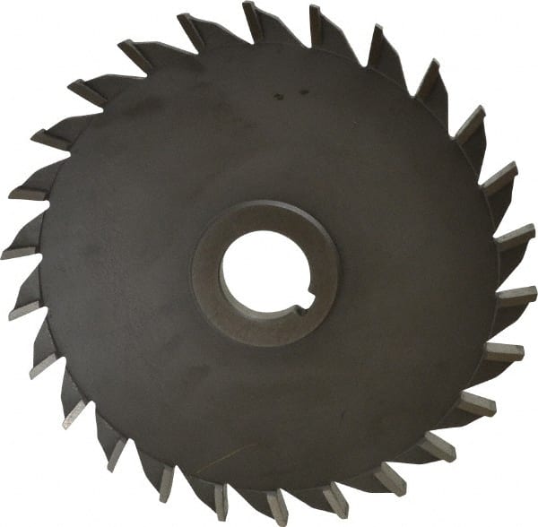 Value Collection - 20 Teeth, 6" Diam x 3/8" Width of Cut, High Speed Steel Side Milling Cutter - Straight Teeth, Uncoated - Exact Tooling