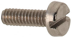 Value Collection - M2x0.40 Metric Coarse, 6mm Length Under Head Slotted Drive Machine Screw - Pan Head, Grade 316 & A4 Stainless Steel, Uncoated, Without Washer - Exact Tooling