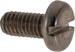 Value Collection - M3x0.50 Metric Coarse, 6mm Length Under Head Slotted Drive Machine Screw - Pan Head, Grade 316 & A4 Stainless Steel, Uncoated, Without Washer - Exact Tooling