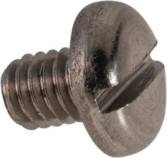 Value Collection - M4x0.70 Metric Coarse, 5mm Length Under Head Slotted Drive Machine Screw - Pan Head, Grade 316 & A4 Stainless Steel, Uncoated, Without Washer - Exact Tooling