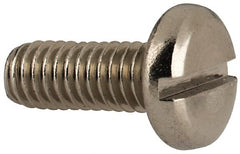 Value Collection - M4x0.70 Metric Coarse, 10mm Length Under Head Slotted Drive Machine Screw - Pan Head, Grade 316 & A4 Stainless Steel, Uncoated, Without Washer - Exact Tooling