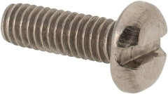 Value Collection - M4x0.70 Metric Coarse, 12mm Length Under Head Slotted Drive Machine Screw - Pan Head, Grade 316 & A4 Stainless Steel, Uncoated, Without Washer - Exact Tooling