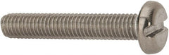 Value Collection - M5x0.80 Metric Coarse, 30mm Length Under Head Slotted Drive Machine Screw - Pan Head, Grade 316 & A4 Stainless Steel, Uncoated, Without Washer - Exact Tooling