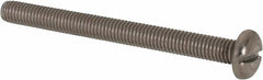 Value Collection - M5x0.80, 55mm Length Under Head Slotted Drive Machine Screw - Pan Head, Grade 316 & A4 Stainless Steel, Uncoated, Without Washer - Exact Tooling
