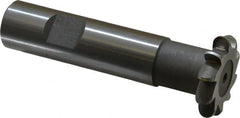 Whitney Tool Co. - 1/8" Radius, 1/4" Circle Diam, 1-1/4" Cutter Diam, Shank Connection, Convex Radius Cutter - 3/4" Shank Diam, 3-1/2" OAL, High Speed Steel, Uncoated, Profile Ground, 10 Teeth, Weldon Flat - Exact Tooling