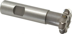 Whitney Tool Co. - 5/32" Radius, 5/16" Circle Diam, 1-5/16" Cutter Diam, Shank Connection, Convex Radius Cutter - 3/4" Shank Diam, 3-1/2" OAL, High Speed Steel, Uncoated, Profile Ground, 10 Teeth, Weldon Flat - Exact Tooling