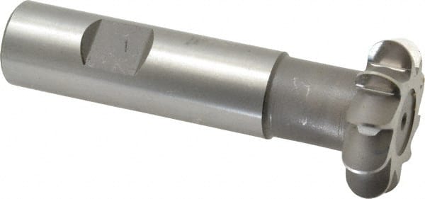 Whitney Tool Co. - 3/16" Radius, 3/8" Circle Diam, 1-3/8" Cutter Diam, Shank Connection, Convex Radius Cutter - 3/4" Shank Diam, 3-1/2" OAL, High Speed Steel, Uncoated, Profile Ground, 10 Teeth, Weldon Flat - Exact Tooling