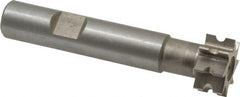 Whitney Tool Co. - 1/16" Radius, 1/8" Circle Diam, 3/4" Cutter Diam, 3/8" Cutting Width, Shank Connection, Concave Radius Cutter - 1/2" Shank Diam, 3" OAL, High Speed Steel, Uncoated, Profile Ground, 8 Teeth, Weldon Flat - Exact Tooling