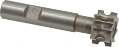 Whitney Tool Co. - 3/32" Radius, 3/16" Circle Diam, 7/8" Cutter Diam, 1/2" Cutting Width, Shank Connection, Concave Radius Cutter - 1/2" Shank Diam, 3" OAL, High Speed Steel, Uncoated, Profile Ground, 8 Teeth, Weldon Flat - Exact Tooling