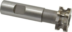 Whitney Tool Co. - 1/8" Radius, 1/4" Circle Diam, 1-1/4" Cutter Diam, 9/16" Cutting Width, Shank Connection, Concave Radius Cutter - 3/4" Shank Diam, 3-1/2" OAL, High Speed Steel, Uncoated, Profile Ground, 8 Teeth, Weldon Flat - Exact Tooling