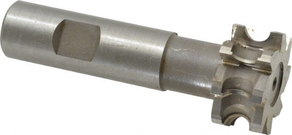 Whitney Tool Co. - 5/32" Radius, 5/16" Circle Diam, 1-5/16" Cutter Diam, 5/8" Cutting Width, Shank Connection, Concave Radius Cutter - 3/4" Shank Diam, 3-1/2" OAL, High Speed Steel, Uncoated, Profile Ground, 8 Teeth, Weldon Flat - Exact Tooling