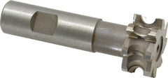 Whitney Tool Co. - 5/32" Radius, 5/16" Circle Diam, 1-5/16" Cutter Diam, 5/8" Cutting Width, Shank Connection, Concave Radius Cutter - 3/4" Shank Diam, 3-1/2" OAL, High Speed Steel, Uncoated, Profile Ground, 8 Teeth, Weldon Flat - Exact Tooling
