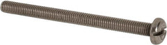 Value Collection - M5x0.80 Metric Coarse, 65mm Length Under Head Slotted Drive Machine Screw - Pan Head, Grade 316 & A4 Stainless Steel, Uncoated, Without Washer - Exact Tooling