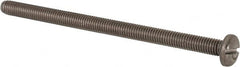 Value Collection - M5x0.80 Metric Coarse, 80mm Length Under Head Slotted Drive Machine Screw - Pan Head, Grade 316 & A4 Stainless Steel, Uncoated, Without Washer - Exact Tooling