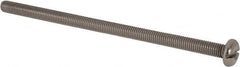Value Collection - M5x0.80 Metric Coarse, 100mm Length Under Head Slotted Drive Machine Screw - Pan Head, Grade 316 & A4 Stainless Steel, Uncoated, Without Washer - Exact Tooling