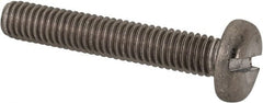 Value Collection - M6x1.00 Metric Coarse, 35mm Length Under Head Slotted Drive Machine Screw - Pan Head, Grade 316 & A4 Stainless Steel, Uncoated, Without Washer - Exact Tooling