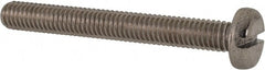 Value Collection - M6x1.00 Metric Coarse, 50mm Length Under Head Slotted Drive Machine Screw - Pan Head, Grade 316 & A4 Stainless Steel, Uncoated, Without Washer - Exact Tooling