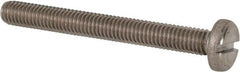 Value Collection - M6x1.00 Metric Coarse, 55mm Length Under Head Slotted Drive Machine Screw - Pan Head, Grade 316 & A4 Stainless Steel, Uncoated, Without Washer - Exact Tooling