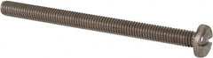 Value Collection - M6x1.00, 80mm Length Under Head Slotted Drive Machine Screw - Pan Head, Grade 316 & A4 Stainless Steel, Uncoated, Without Washer - Exact Tooling