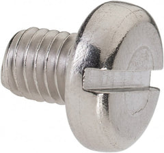 Value Collection - M8x1.25, 10mm Length Under Head Slotted Drive Machine Screw - Pan Head, Grade 316 & A4 Stainless Steel, Uncoated, Without Washer - Exact Tooling