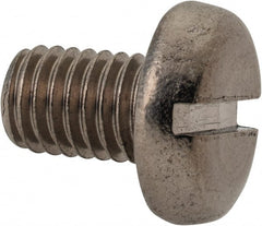 Value Collection - M8x1.25 Metric Coarse, 12mm Length Under Head Slotted Drive Machine Screw - Pan Head, Grade 316 & A4 Stainless Steel, Uncoated, Without Washer - Exact Tooling