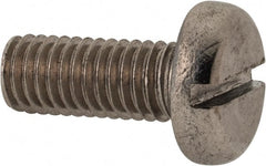 Value Collection - M8x1.25 Metric Coarse, 20mm Length Under Head Slotted Drive Machine Screw - Pan Head, Grade 316 & A4 Stainless Steel, Uncoated, Without Washer - Exact Tooling