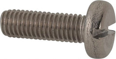 Value Collection - M8x1.25 Metric Coarse, 25mm Length Under Head Slotted Drive Machine Screw - Pan Head, Grade 316 & A4 Stainless Steel, Uncoated, Without Washer - Exact Tooling