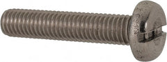Value Collection - M8x1.25 Metric Coarse, 40mm Length Under Head Slotted Drive Machine Screw - Pan Head, Grade 316 & A4 Stainless Steel, Uncoated, Without Washer - Exact Tooling