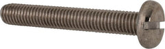 Value Collection - M8x1.25, 55mm Length Under Head Slotted Drive Machine Screw - Pan Head, Grade 316 & A4 Stainless Steel, Uncoated, Without Washer - Exact Tooling