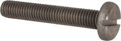Value Collection - M10x1.50, 60mm Length Under Head Slotted Drive Machine Screw - Pan Head, Grade 316 & A4 Stainless Steel, Uncoated, Without Washer - Exact Tooling