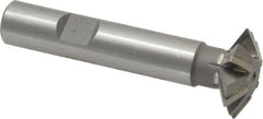 Whitney Tool Co. - 1° 1" Cut Diam, 5/16" Cut Width, 1/2" Shank, Carbide-Tipped Double-Angle Cutter - Exact Tooling