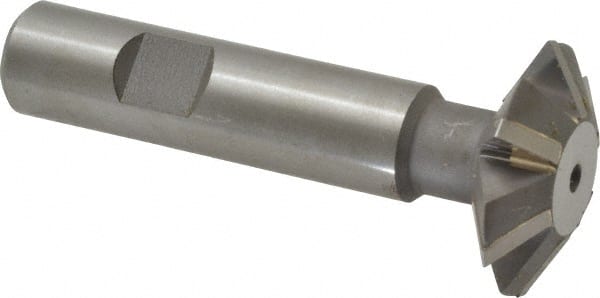 Whitney Tool Co. - 1-3/8° 1-3/8" Cut Diam, 7/16" Cut Width, 5/8" Shank, Carbide-Tipped Double-Angle Cutter - Exact Tooling