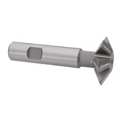Whitney Tool Co. - 1-1/2° 1-1/2" Cut Diam, 1/2" Cut Width, 5/8" Shank, Carbide-Tipped Double-Angle Cutter - Exact Tooling