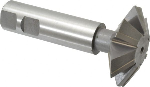 Whitney Tool Co. - 2-1/4° 2-1/4" Cut Diam, 3/4" Cut Width, 7/8" Shank, Carbide-Tipped Double-Angle Cutter - Exact Tooling
