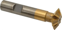 Whitney Tool Co. - 1° 1" Cut Diam, 5/16" Cut Width, 1/2" Shank, Carbide-Tipped Double-Angle Cutter - Exact Tooling