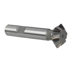 Whitney Tool Co. - 1° 1" Cut Diam, 3/8" Cut Width, 1/2" Shank, Carbide-Tipped Double-Angle Cutter - Exact Tooling