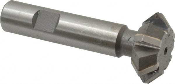 Whitney Tool Co. - 1-3/8° 1-3/8" Cut Diam, 1/2" Cut Width, 5/8" Shank, Carbide-Tipped Double-Angle Cutter - Exact Tooling