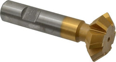 Whitney Tool Co. - 1-3/8° 1-3/8" Cut Diam, 1/2" Cut Width, 5/8" Shank, Carbide-Tipped Double-Angle Cutter - Exact Tooling
