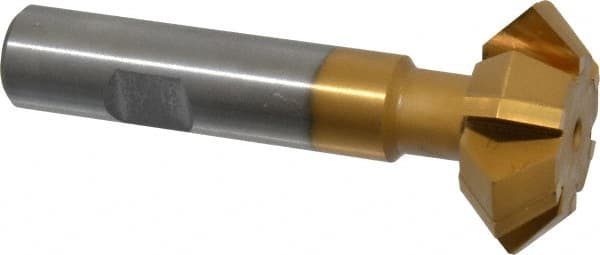 Whitney Tool Co. - 1-1/2° 1-1/2" Cut Diam, 9/16" Cut Width, 5/8" Shank, Carbide-Tipped Double-Angle Cutter - Exact Tooling