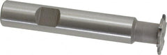 Whitney Tool Co. - 1/32" Radius, 1/16" Circle Diam, 3/4" Cutter Diam, Shank Connection, Convex Radius Cutter - 1/2" Shank Diam, 3" OAL, Carbide-Tipped, Uncoated, Profile Ground, 6 Teeth, Weldon Flat - Exact Tooling