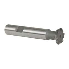Whitney Tool Co. - 1/16" Radius, 1/8" Circle Diam, 3/4" Cutter Diam, Shank Connection, Convex Radius Cutter - 1/2" Shank Diam, 3" OAL, Carbide-Tipped, Uncoated, Profile Ground, 6 Teeth, Weldon Flat - Exact Tooling
