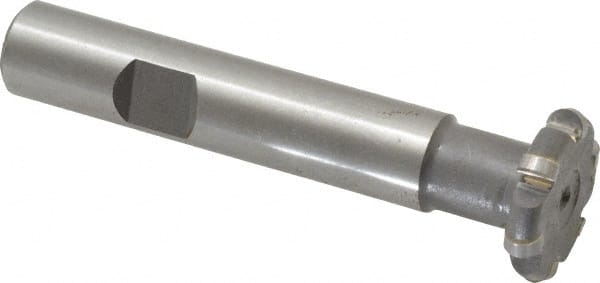 Whitney Tool Co. - 3/32" Radius, 3/16" Circle Diam, 7/8" Cutter Diam, Shank Connection, Convex Radius Cutter - 1/2" Shank Diam, 3" OAL, Carbide-Tipped, Uncoated, Profile Ground, 6 Teeth, Weldon Flat - Exact Tooling