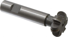 Whitney Tool Co. - 1/4" Radius, 1/2" Circle Diam, 1-1/2" Cutter Diam, Shank Connection, Convex Radius Cutter - 3/4" Shank Diam, 4" OAL, Carbide-Tipped, Uncoated, Profile Ground, 6 Teeth, Weldon Flat - Exact Tooling