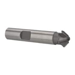 Whitney Tool Co. - 1/2" Diam x 1/8" Width of Cut, 45° Included Angle, Shank Connection, Carbide Tipped Single Angle Cutter - 3/8" Shank Diam, 2-1/8" Overall Length, Right Hand Cut, Uncoated - Exact Tooling