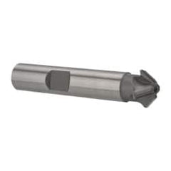 Whitney Tool Co. - 1/2" Diam x 1/8" Width of Cut, 45° Included Angle, Shank Connection, Carbide Tipped Single Angle Cutter - 3/8" Shank Diam, 2-1/8" Overall Length, Right Hand Cut, Uncoated - Exact Tooling