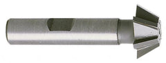 Whitney Tool Co. - 1-1/2" Diam x 5/8" Width of Cut, 60° Included Angle, Shank Connection, Carbide Tipped Single Angle Cutter - 3/4" Shank Diam, 2-3/4" Overall Length, Right Hand Cut, TiN Coated - Exact Tooling
